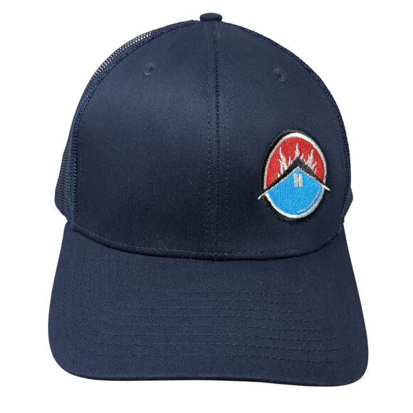 Richardson Snapback Trucker Hat Blue One Size Adjustable Mesh Back Embroidered - Picture 1 of 10